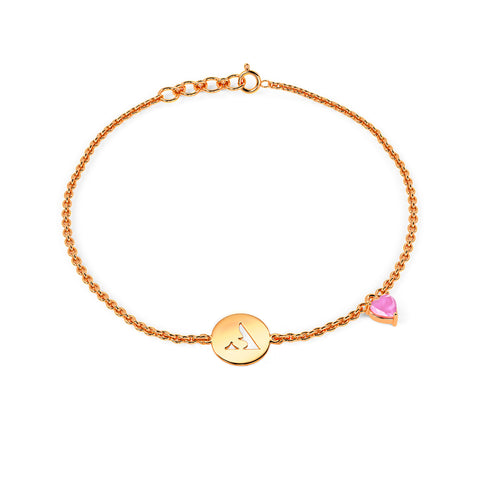 Initial A Gold Bracelet