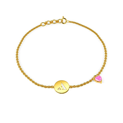 Initial A Gold Bracelet