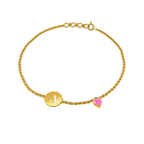 Initial A Gold Bracelet
