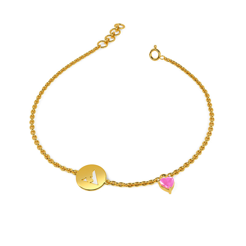 Initial A Gold Bracelet