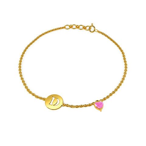 Initial D Gold Bracelet