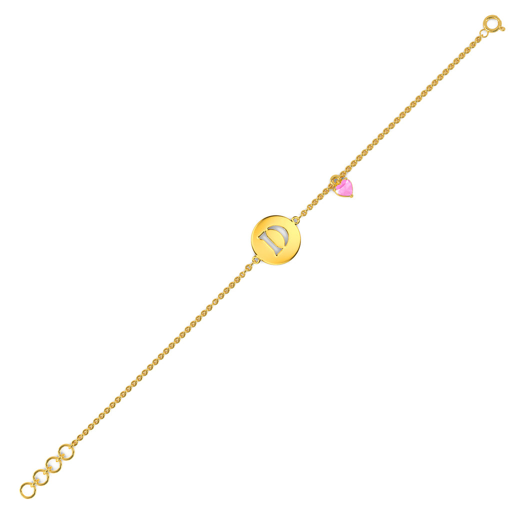 Initial D Gold Bracelet