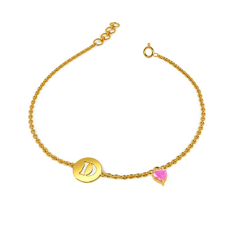 Initial D Gold Bracelet