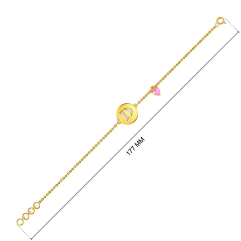 Initial D Gold Bracelet
