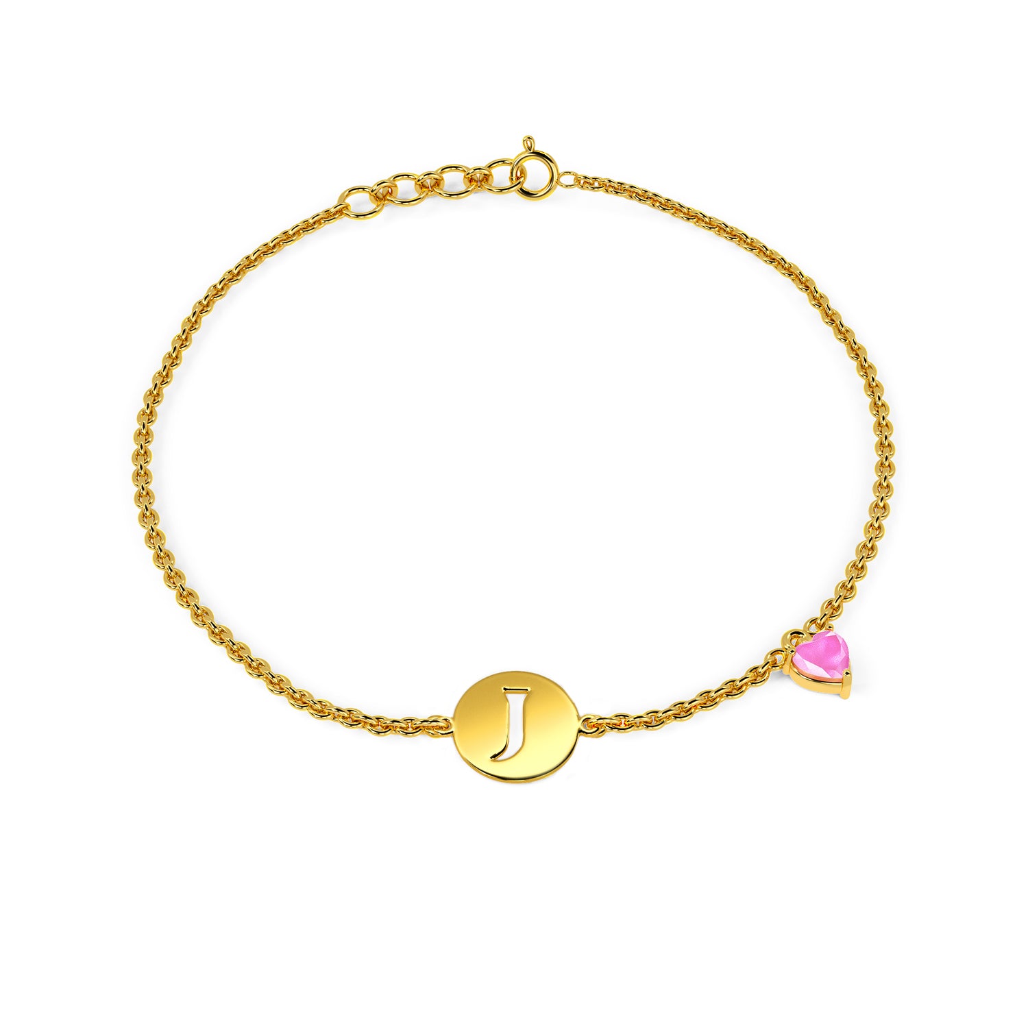 Initial J Gold Bracelet