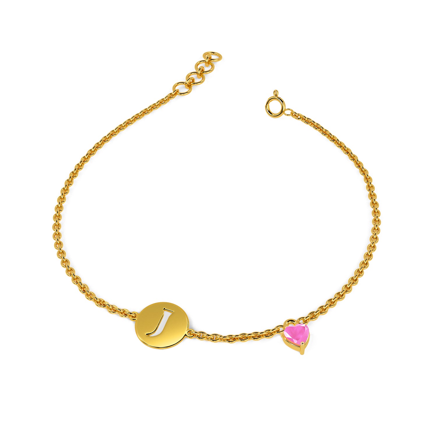 Initial J Gold Bracelet