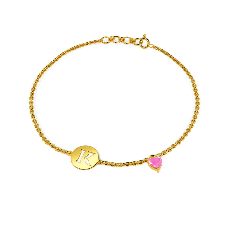 Initial K Gold Bracelet