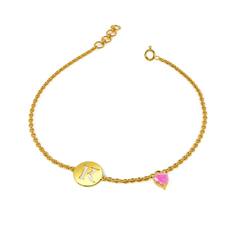 Initial K Gold Bracelet