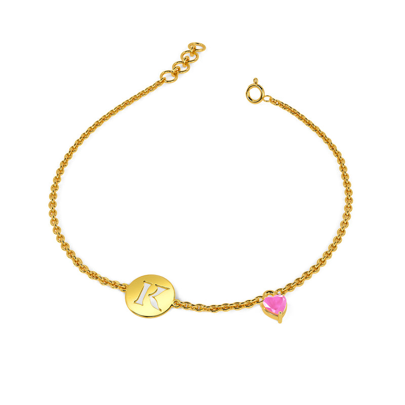 Initial K Gold Bracelet