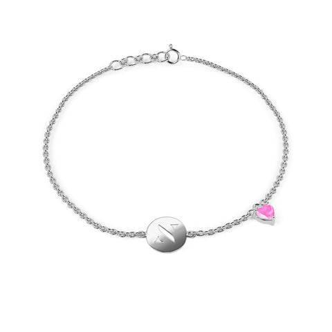 Initial N Gold Bracelet