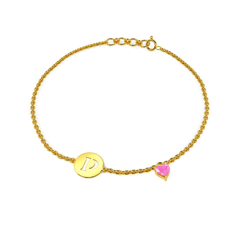 Initial P Gold Bracelet