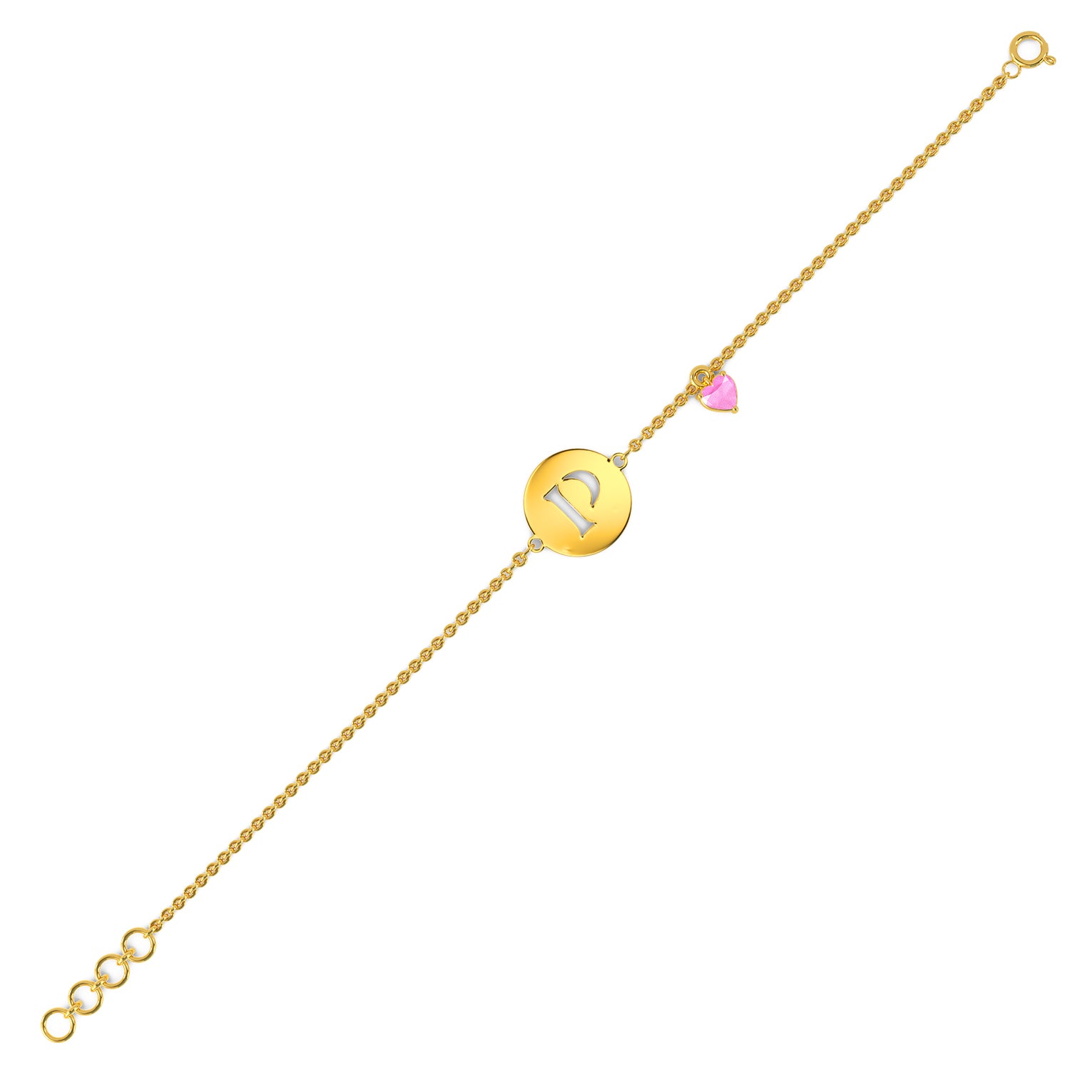 Initial P Gold Bracelet