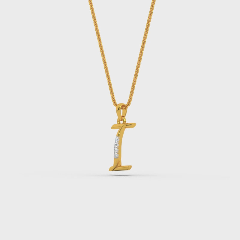 Alphabet I  Unisex Pendant
