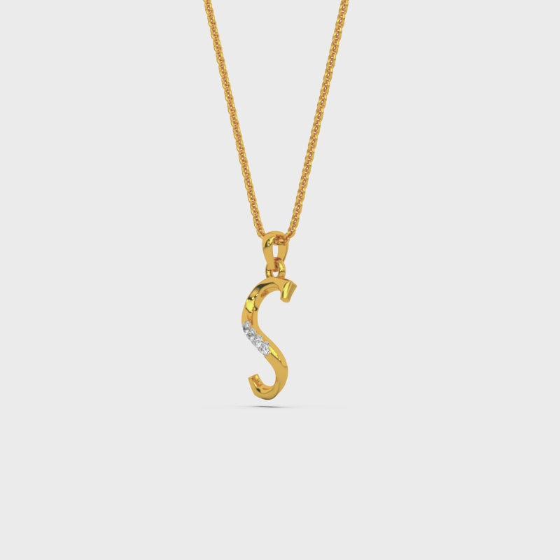 Alphabet S  Unisex Pendant