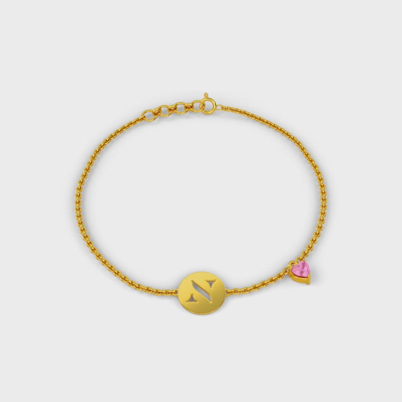 Initial N Bracelet