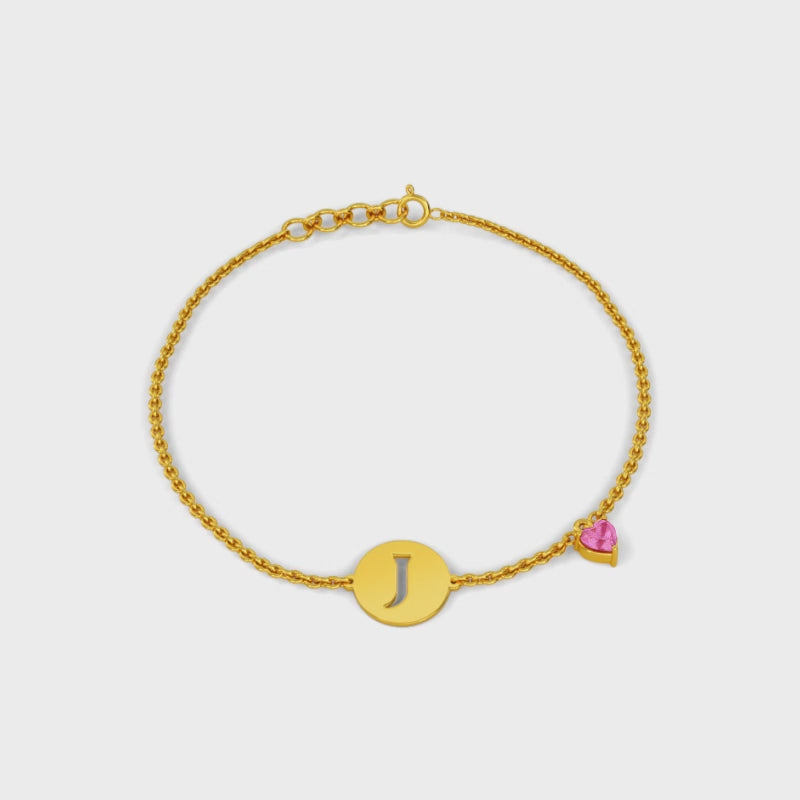 Initial J Bracelet