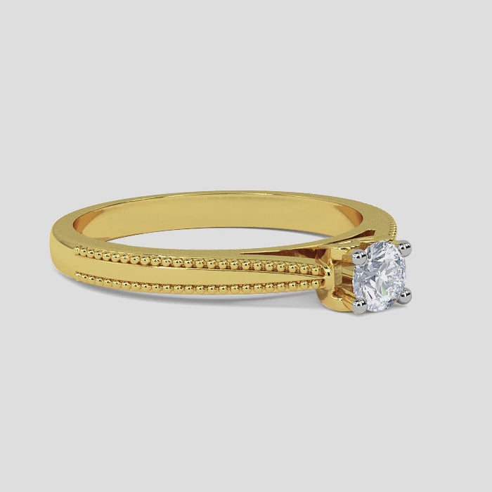 0.20 CT Zel Solitaire Ring