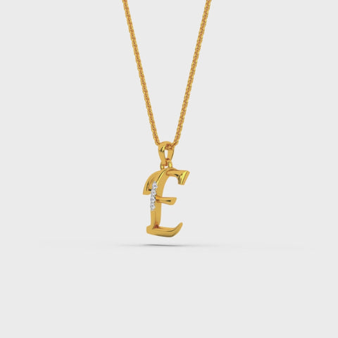 Alphabet E  Unisex Pendant