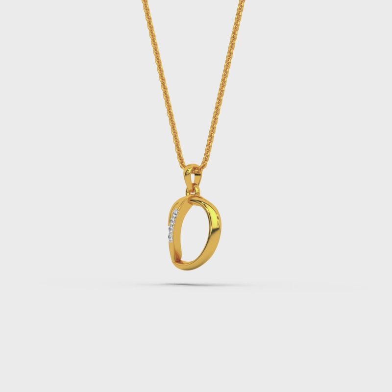 Alphabet D  Unisex Pendant